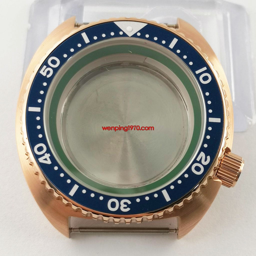 Mm Brushed Rose Gold Plated Sterile Watch Case Full Green Chapter